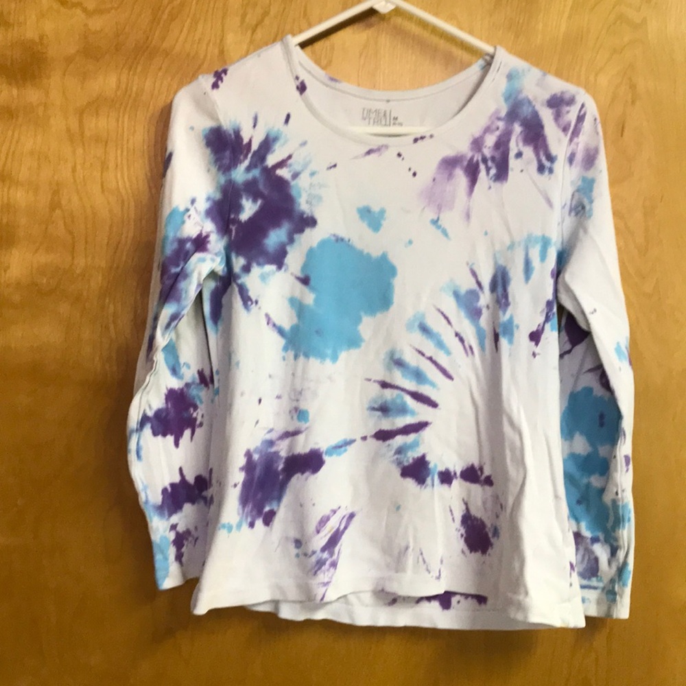 Blue And Purple Tye Dye Tee